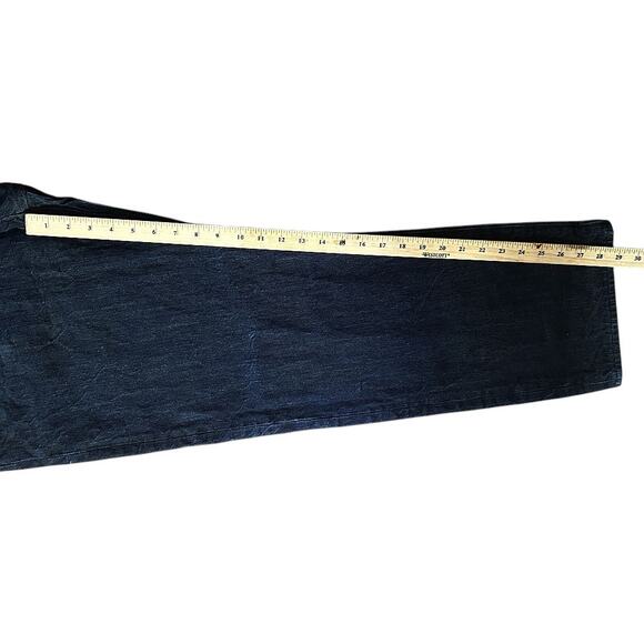 Levi 501 Straight Fit Green Button Fly Dark Wash Jeans Men's 42x32 - Picture 4 of 9